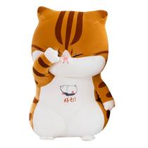 Almofada 3d Almofada de Cintura Macia Pelúcia Pelúcia Angustiado Gato Brinquedo Decoração Almofada de Dormir Presente