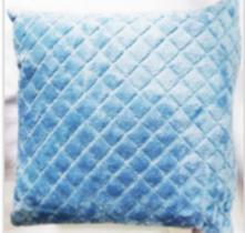 Almofada 45x45cm Plush Inove Liso com Zipe Azul Cêu Hedrons