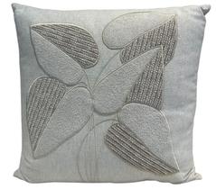 Almofada 50X50 Em Linho Off Com Aplicacao Tec Rust