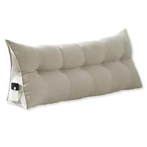 Almofada 90cm Suede Bege com Bolso Lateral - Vallisa Decor Almofada 90cm Suede Bege com Bolso Lateral - Vallisa Decor