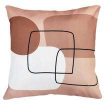 Almofada África Mulher Vaso Folha Terracota De Sarja 45x45