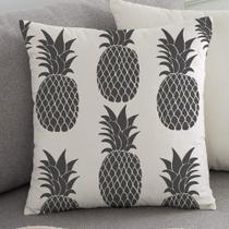 Almofada Algodão Estampada Abacaxi 40x40cm Preto Almofada Algodão Estampada Abacaxi 40x40cm Preto