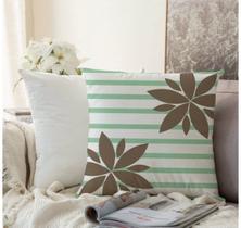 Almofada Algodão Estampada Cecile 40x40cm Marrom