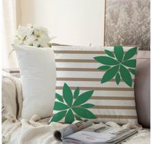 Almofada Algodão Estampada Cecile 40x40cm Verde