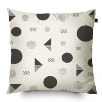 Almofada Algodão Estampada Desenhos 40x40cm Preto