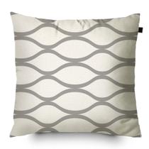 Almofada Algodão Estampada Micah 40x40cm Cinza