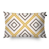 Almofada Algodão Retangular Estampada Arad 30x50cm Marrom/Mostarda