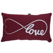 Almofada Algodão Retangular Lacre 30x50cm Love Infinito