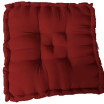 Almofada Alta Cheia Futon Turca para Sala Sofá Poltrona Cadeira Banco Cor Lisa 40x40x10cm - Aretsanal