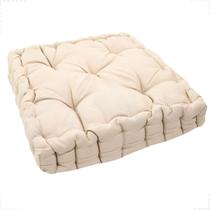 Almofada Alta Cheia Futon Turca Sala Sofá Poltrona Cadeira Banco Cor Lisa 40x40x10cm