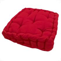 Almofada Alta Cheia Futon Turca Sala Sofá Poltrona Cadeira Banco Cor Lisa 40x40x10cm