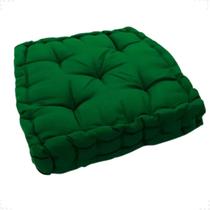 Almofada Alta Cheia Futon Turca Sala Sofá Poltrona Cadeira Banco Cor Lisa 40x40x10cm