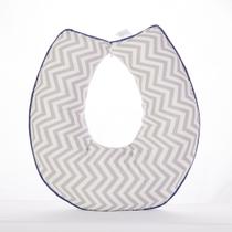 Almofada Amamentação Algodão para Bebê Menino Chevron com Marinho