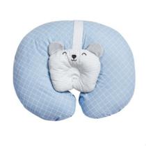 Almofada Amamentação Bebe Enxoval Papi Cor:Azul