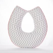Almofada Amamentação Bebe Menina Chevron com Rose