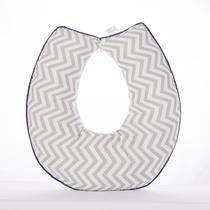 Almofada Amamentação Bebe Menino Chevron com Marinho