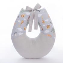 Almofada Amamentação Com Laço 100% Algodão Com Zíper