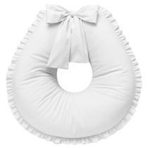 Almofada Amamentação Extra Grande 100% Algodão Babado Branco Almofada Amamentação Extra Grande 100% Algodão Babado Branco