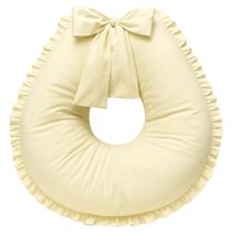 Almofada Amamentação Extra Grande 100% Algodão Babado Palha