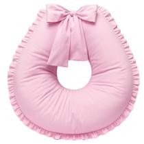 Almofada Amamentação menina Extra Grande Algodão Babado Rosa
