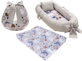 Almofada Amamentação + Ninho Redutor Berço Menino + Trocador Cômoda Almofada Amamentação + Ninho Redutor Berço Menino + Trocador Cômoda
