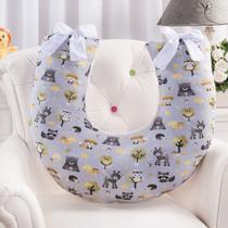 Almofada Amamentação Travesseiro Multifunções Apoio De Bebê Firme e Macio Algodão 1 Pç Menino