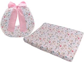 Almofada Amamentação + Trocador De Cômoda Bebê Menina Almofada Amamentação + Trocador De Cômoda Bebê Menina