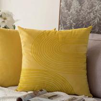 Almofada Amarela Butter Amarelo 40x40cm - Serigrafada Frente e Verso