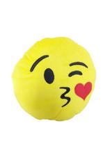 Almofada Amarela Emoji Mandando Beijo Brumar