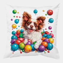 Almofada Antialérgica 40x40 CACHORRO PISCINA DE BOLINHAS 1