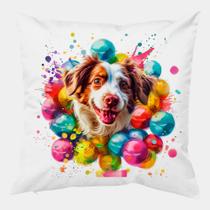 Almofada Antialérgica 40x40 CACHORRO PISCINA DE BOLINHAS 3