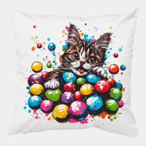 Almofada Antialérgica 40x40 GATINHO PISCINA DE BOLINHAS 4