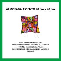 Almofada assento futon 40x40 cm estampada