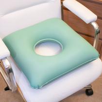 Almofada Assento Ortopédica Quadrada Orifício 2 em 1 Água e Inflável Previne Dores Feridas Cadeirantes Idosos