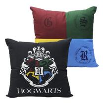 Almofada Aveludada Harry Potter Capa Hogwarts Decorativa 40x40