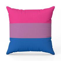 Almofada Avulsa Cheia Estampada Bandeiras LGBT Cores 45cm x 45cm com Refil - DOURADOS ENXOVAIS