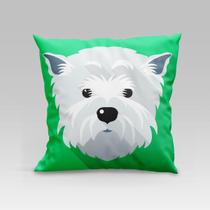 Almofada Avulsa Cheia Estampada Pet Dog em Veludo Suede 45cm x 45cm com Refil de Silicone Decoração Raças Cachorros Almofada Avulsa Cheia Estampada Pet Dog em Veludo Suede 45cm x 45cm com Refil de Silicone Decoração Raças Cachorros