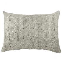 Almofada Baguete Trico Trama Cascata Natural 35x58cm