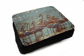 Almofada Bandeja para Notebook Laptop use Sala Quarto Personalizado Flamingo na água