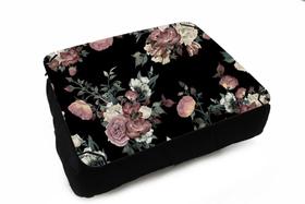 Almofada Bandeja para Notebook Laptop use Sala Quarto Personalizado Floral com fundo - Criative Gifts
