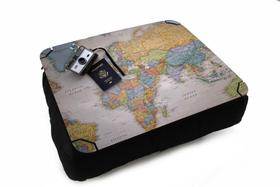 Almofada Bandeja para Notebook Laptop use Sala Quarto Personalizado Mapa Mundi - Deluzz