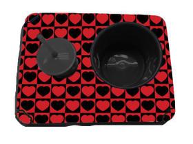 Almofada Bandeja Pipoca Balde e 1 Copo Personalizado Corações Almofada Bandeja Pipoca Balde e 1 Copo Personalizado Corações