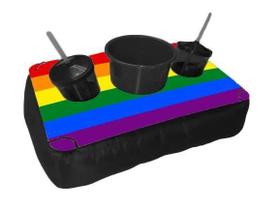 Almofada Bandeja Pipoca Balde e 2 Copos Personalizado Bandeira LGBTQI+