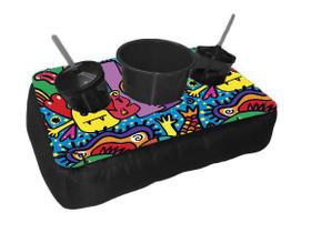 Almofada Bandeja Pipoca Balde e 2 Copos Personalizado Monstros