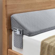 Almofada Bed Wedge Homemate Queen Size 60x15x15cm cinza