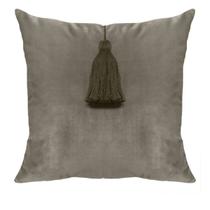 Almofada Bege C/ Pingente Soft 52x52cm Decortextil 161-12 Almofada Bege C/ Pingente Soft 52x52cm Decortextil 161-12