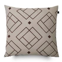 Almofada Bege Cubos 50x50cm Marrom