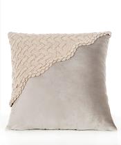 Almofada Big Tricô Quadrada 50 x 50 bege