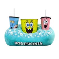 Almofada Bob Esponja Porta Pipoca Kit Cinema Fibra Suede Zona Criativa - 10064976