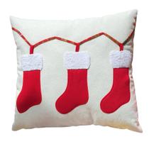 Almofada Boucle Bordada Meia Noel 50X50CM